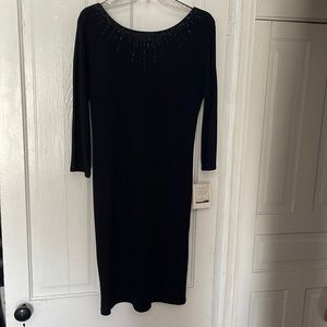 Black semi formal long sleeve dress